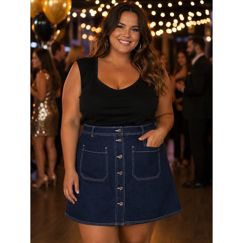 POPSUGAR Women's Denim Skirt Size 18 NWT -307